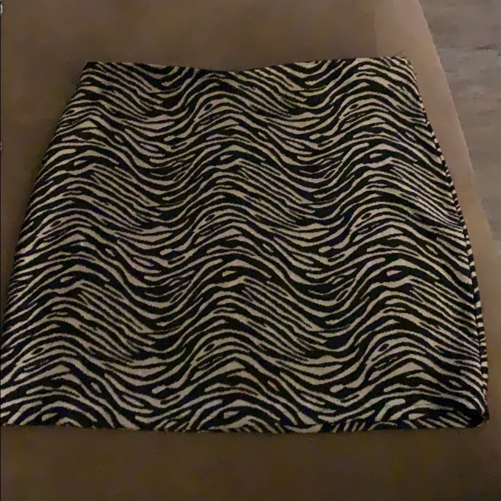 Zebra print mini skirt